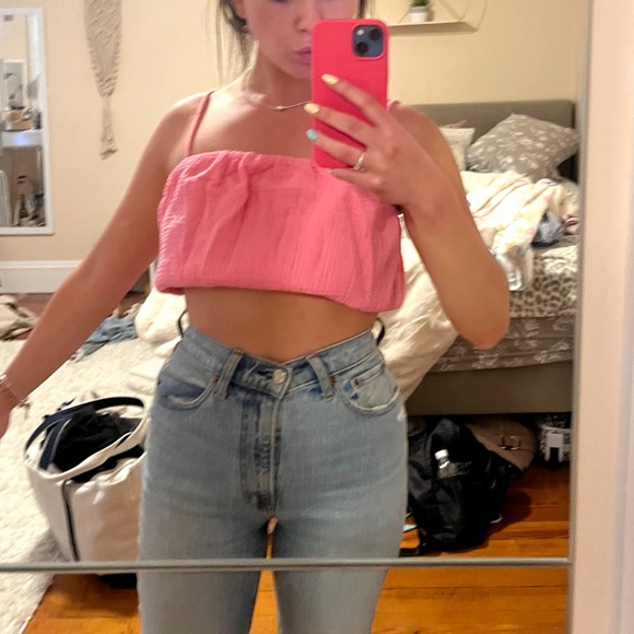 Stateside Tops - Stateside Pink Cropped Tank Top